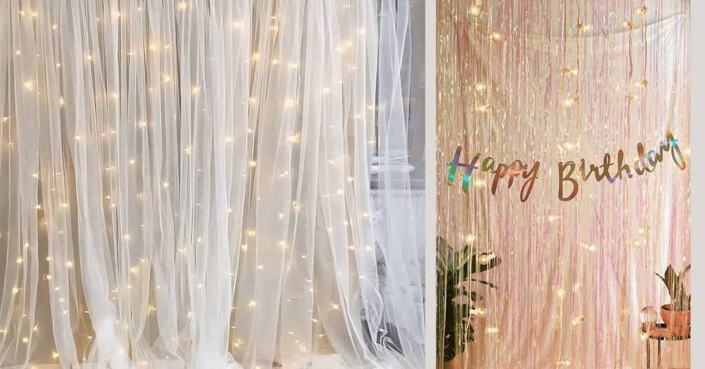 fairy lights decor for birthday celebration
