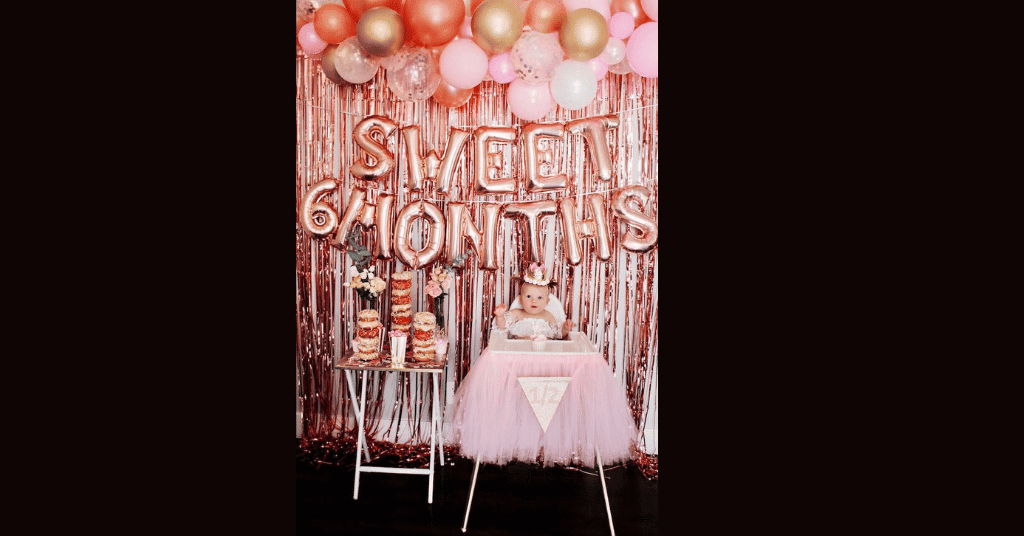 Sweet Six Months With Frill Decor