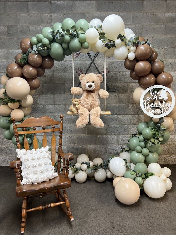Diy teddy bear baby shower decor ideas at home