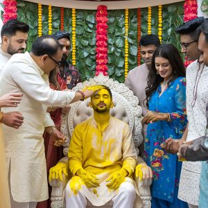 Haldi Function Poses with Family Bonding Moments