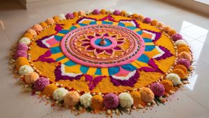 Decorative rangoli designs
