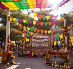 Terrace Holi party decoration