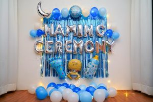 blue-theme-naming-ceremony-decoration