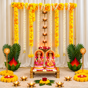 Festive-Lakshmi-Ganesha-Puja-Altar